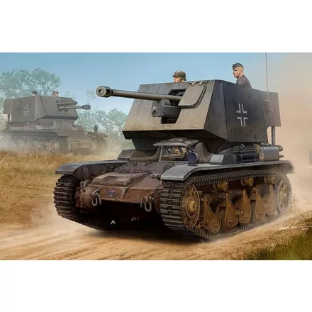 Hobby Boss 5 cm Pak(t) Sfl.auf Fgst.Pz.Kpfw.35 R731 makett