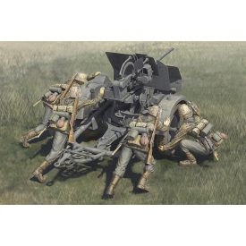 Hobby Boss German 20mm Flak 38 early waffen ss crew makett
