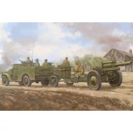 Hobby Boss M3A1 late version tow 122mm Howitzer M-30  makett