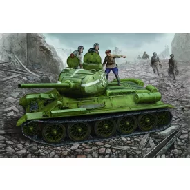   Hobby Boss Russian T-34/85 (1944 flattened turret) tank makett