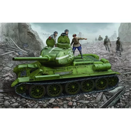Hobby Boss Russian T-34/85 (1944 flattened turret) tank makett