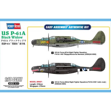 Hobby Boss US P-61A Black Widow makett