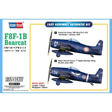 Hobby Boss F8F-1B Bearcat makett