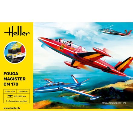 Heller STARTER KIT Fouga Magister CM 171 makett