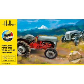 Heller STARTER KIT Ferguson Petit Gris 2 x + Diorama makett