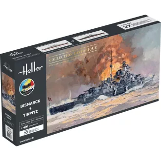 Heller STARTER KIT Twin Set Bismarck + Tirpitz hajó makett