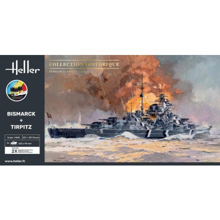 Heller STARTER KIT Bismarck + Tirpitz TWINSET makett