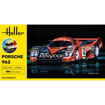 Heller STARTER KIT Porsche 962 makett