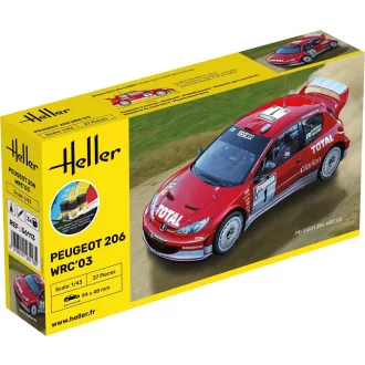 Heller STARTER KIT Peugeot 206 WRC'03 autó makett
