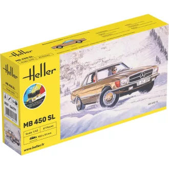 Heller STARTER KIT MB 450 SL autó makett
