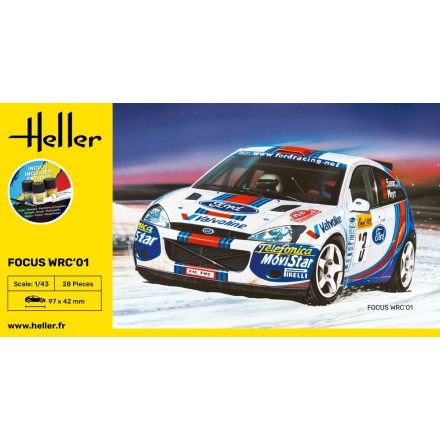 Heller STARTER KIT Focus WRC'01 makett
