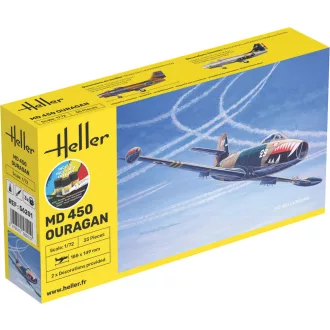 Heller STARTER KIT MD 450 Ouragan repülő makett