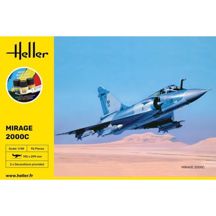 Heller STARTER KIT Mirage 2000 C makett