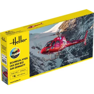   Heller STARTER KIT Ecureuil H125 (AS 350 B3) Air Zermatt helikopter makett