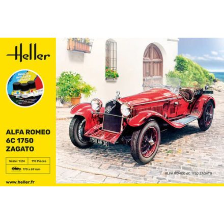 Heller STARTER KIT Alfa Romeo 1750cc Zagato makett