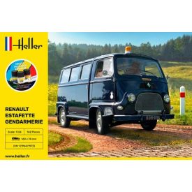 Heller STARTER KIT RENAULT Estafette Gendarmerie makett