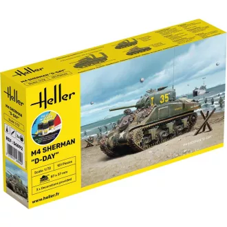 Heller STARTER KIT M4 Sherman D-Day harcjármű makett
