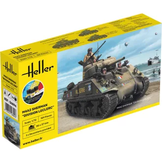   Heller STARTER KIT M4A2 Sherman Division Leclerc harcjármű makett
