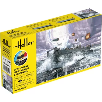  Heller STARTER KIT LCVP Landing Craft Vehicle & Personnel harcjármű makett