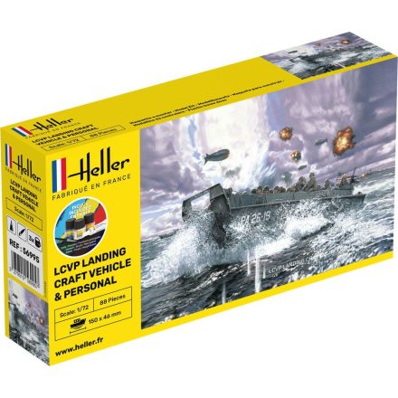 Heller STARTER KIT LCVP Landungsboot + Figures makett