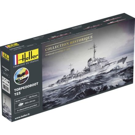 Heller STARTER KIT Torpedoboot T23 makett