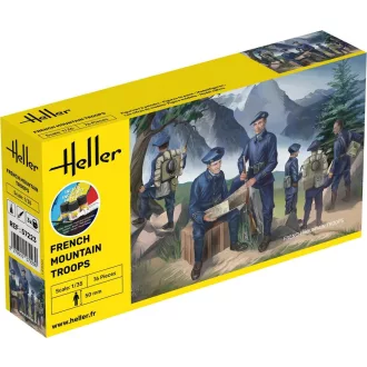 Heller STARTER KIT French Mountain Troops figura makett