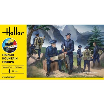 Heller STARTER KIT French Mountain Troops makett