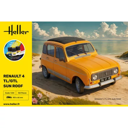 Heller STARTER KIT Renault 4 TL/GTL Sun Roof makett