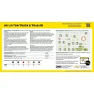 Heller US 1/4 Ton Truck & Trailer harcjármű makett