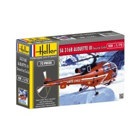 Heller Aerospatiale Alouette III Sécurité Civile makett