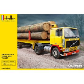 Heller Volvo F12-20 & Timber Semi Trailer makett