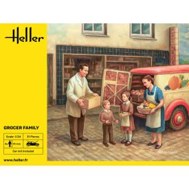 Heller Grocer Family (4 Figures)