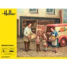 Heller Grocer Family figura makett