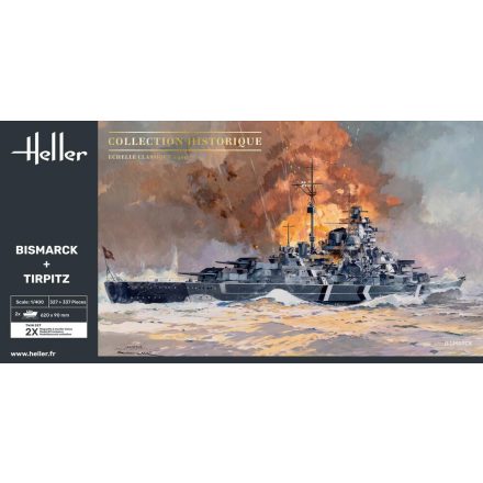 Heller Bismarck + Tirpitz TWINSET makett