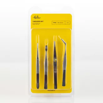 Heller Tweezers Set (4 pieces) csipeszkészlet