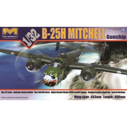 HK Models North-American B-25H Mitchell makett