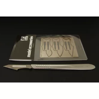   Brengun stainless saw for scalpel holder nr 4 (big) makettező szerszám