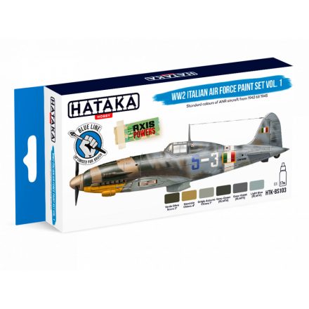Hataka BLUE LINE WW2 Italian Air Force Paint set vol. 1