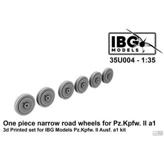   IBG Models Pz. Kpfw. II A1 - One Piece Narrow Road Wheels (for IBG Kits) - katonai jármű kerékkészlet