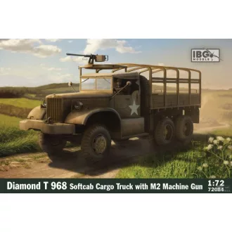   IBG Diamond T 968 Softcab Cargo Truck With M2 Machine Gun makett