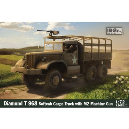 IBG Diamond T 968 Softcab Cargo Truck With M2 Machine Gun makett