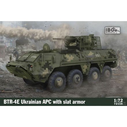 IBG BTR-4E Ukrainian APC with slat armor makett