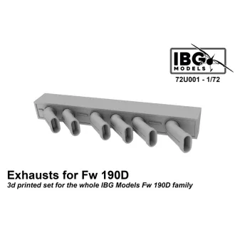   IBG Models Exhausts for Fw 190D family (IBG) - repülőgép kipufogókészlet