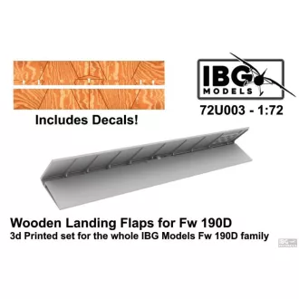   IBG Models Wooden Landing Flaps For Fw 190D - 3D Printed Set For The Whole IBG Models Fw 190D Family - repülőgép fékszárny készlet