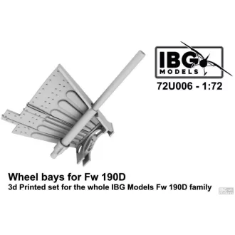   IBG Models Wheel Bays For Fw 190D - 3D Printed Set For The Whole IBG Models Fw 190D Family - repülőgép futómű készlet