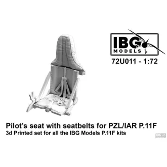   IBG Models Pilot's Seat with Seatbelts for PZL/IAR P.11 F - pilótaülés készlet