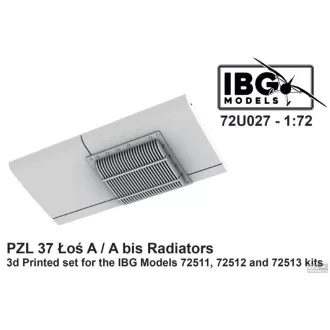   IBG Models PZL 37 Łoś A / A bis Radiators - 3D Printed Set for IBG 72511, 72512 and 72513 Kits - repülőgép hűtőkészlet