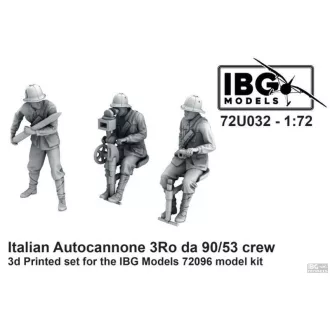   IBG Models Italian Autocannone 3Ro da 90/53 Crew - 3D Printed Set for IBG 72096 Kit - katonai figura készlet