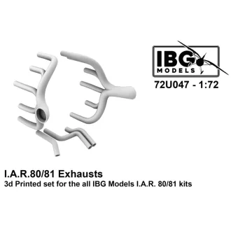   IBG Models IAR-80/81 C - Exhausts 3D-Printed (for IBG kits) - repülőgép kipufogókészlet