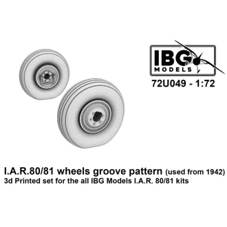   IBG Models IAR-80/81 C - Wheels Groove Pattern (used from 1942) 3D-Printed (for IBG kits) - repülőgép futómű készlet